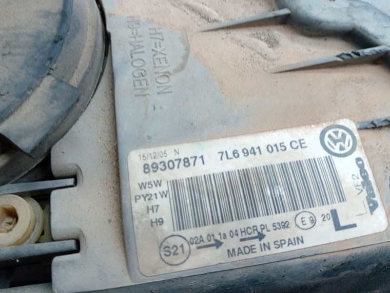 Recambio de faro izquierdo para volkswagen touareg (7la, 7l6, 7l7) 3.0 v6 tdi referencia OEM IAM 7L6941015  
