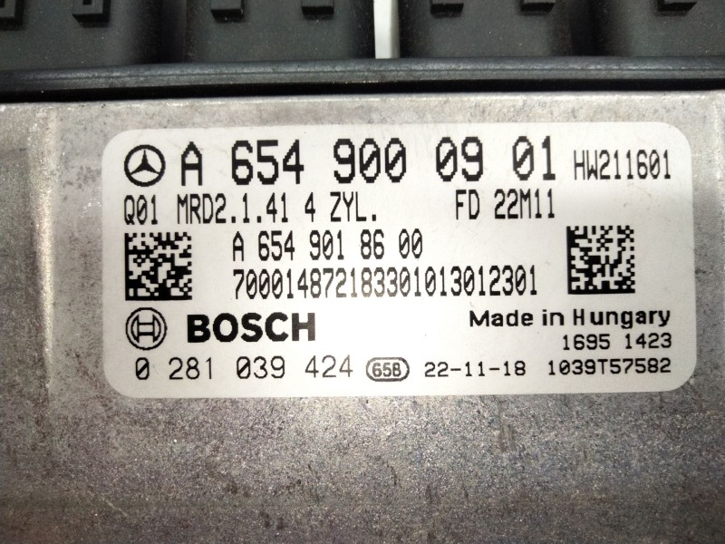 Recambio de centralita motor uce para mercedes-benz clase c all-terrain (s206) c 220 d 4-matic (206.214) referencia OEM IAM A654