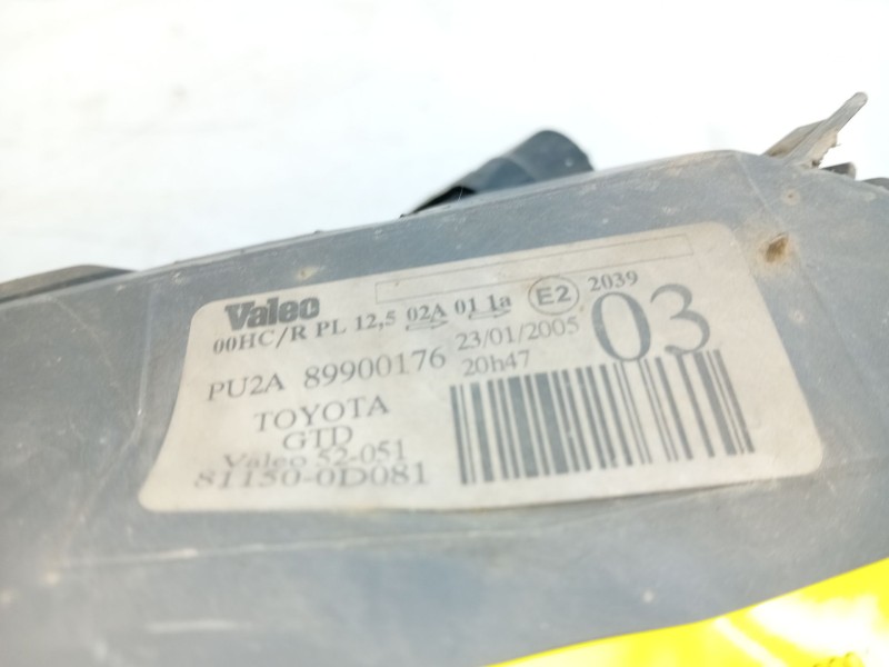 Recambio de faro izquierdo para toyota yaris (_p1_) 1.4 d-4d (nlp10_) referencia OEM IAM 811500D081  