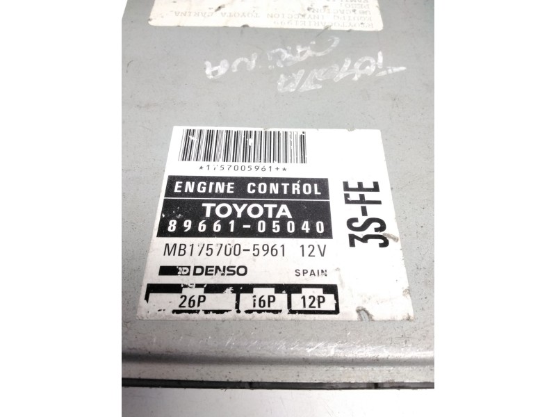 Recambio de centralita motor uce para toyota carina (t19) 1.6 16v cat referencia OEM IAM 8966105040 MB1757005961 3SFE