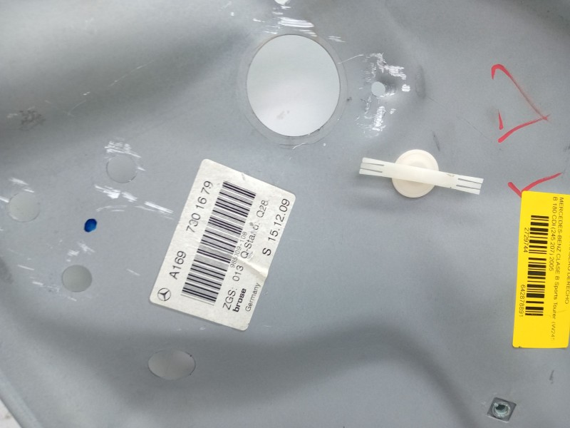 Recambio de elevalunas trasero derecho para mercedes-benz clase b sports tourer (w245) b 180 cdi (245.207) referencia OEM IAM A1
