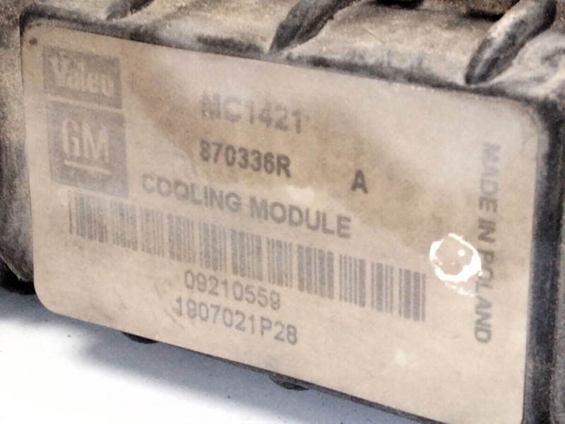 Recambio de radiador agua para opel agila a (h00) 1.0 12v (f68) referencia OEM IAM 09210559  