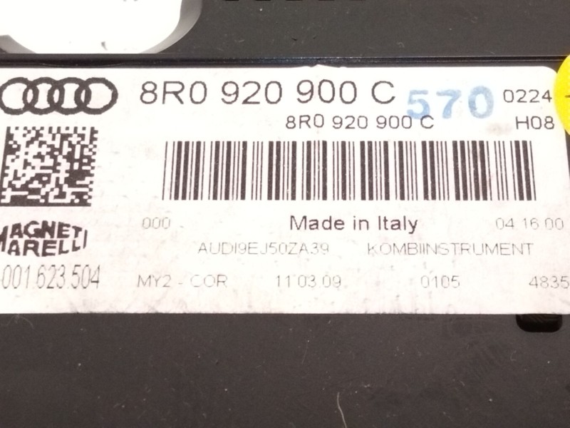 Recambio de cuadro instrumentos para audi q5 (8rb) 2.0 tdi quattro referencia OEM IAM 8R0920900  
