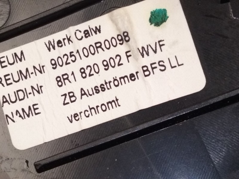 Recambio de aireador izquierdo para audi q5 (8rb) 2.0 tdi quattro referencia OEM IAM 8R1820902  
