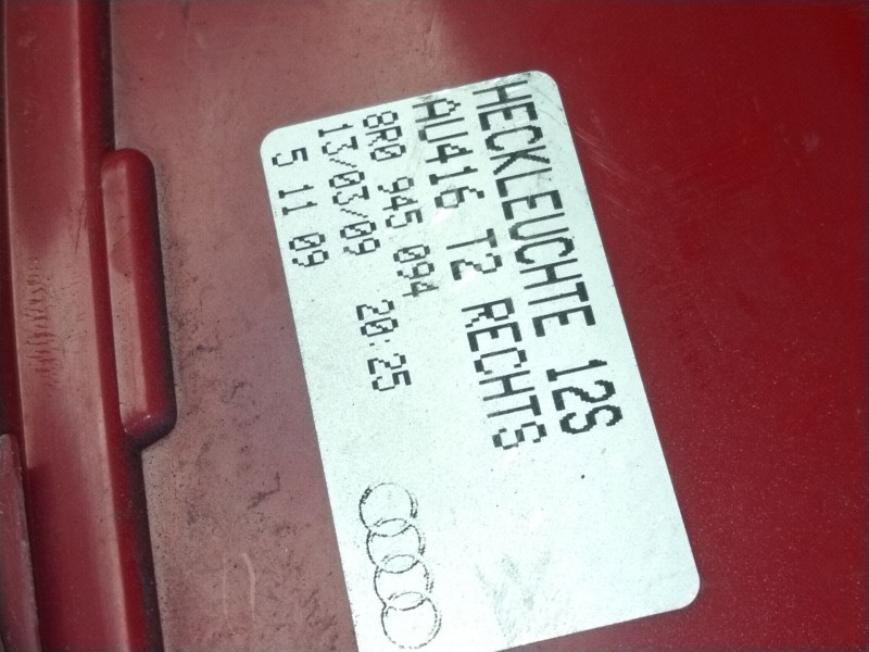 Recambio de piloto trasero derecho porton para audi q5 (8rb) 2.0 tdi quattro referencia OEM IAM 8R0945094  