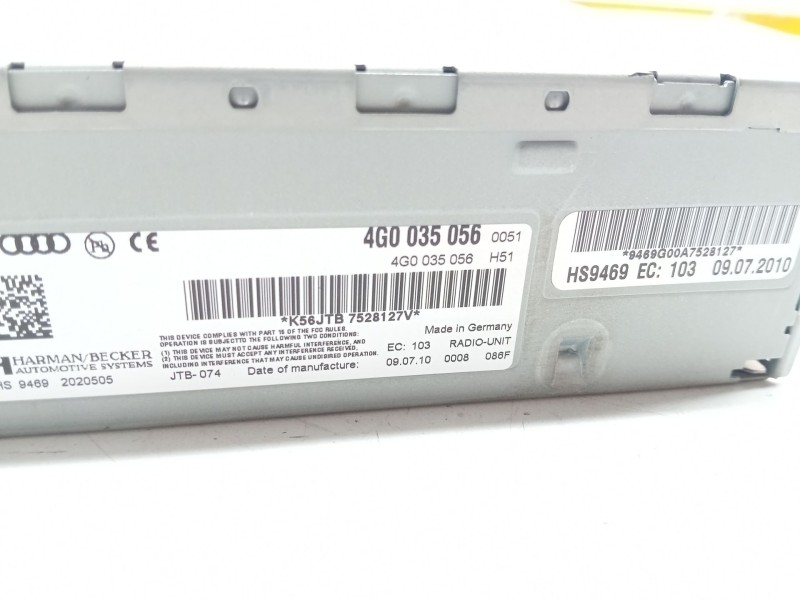 Recambio de sistema audio / radio cd para audi q5 (8rb) 2.0 tdi quattro referencia OEM IAM 4G0035056  