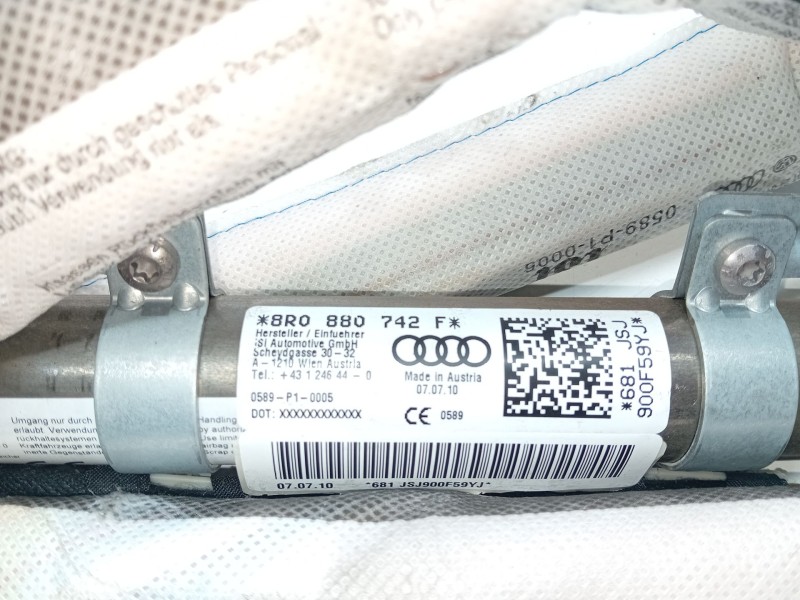 Recambio de airbag cortina delantero derecho para audi q5 (8rb) 2.0 tdi quattro referencia OEM IAM   