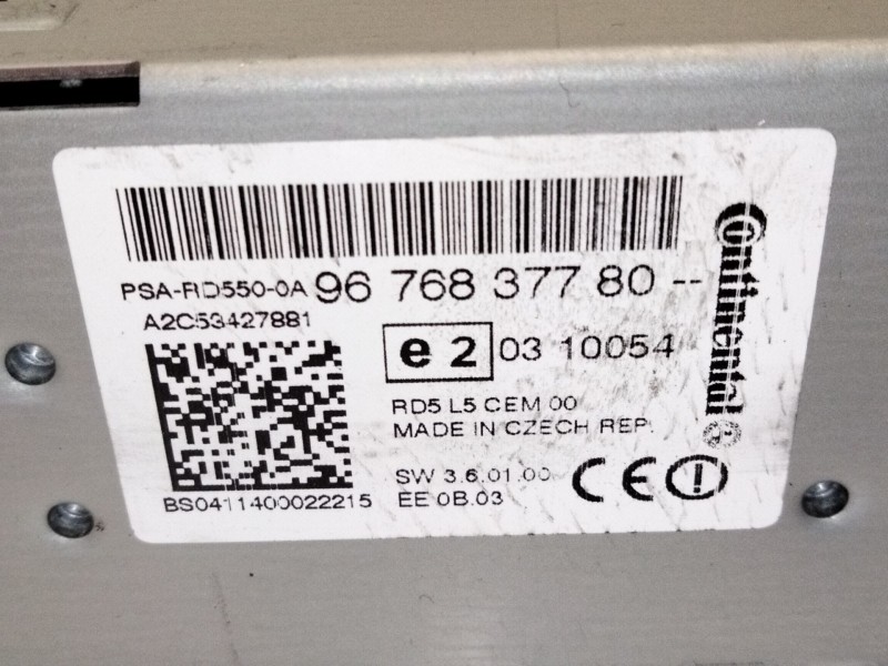 Recambio de sistema audio / radio cd para citroën ds4 (nx_) 1.6 hdi 110 referencia OEM IAM 9676837780  