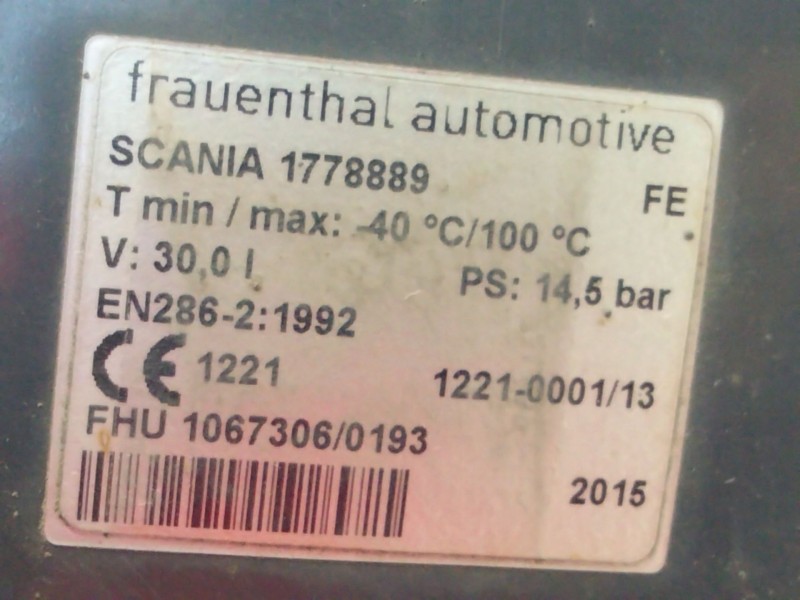 Recambio de calderin para scania referencia OEM IAM 1778889  