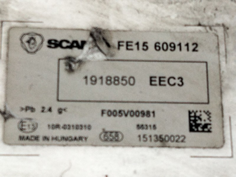 Recambio de unidad de control para scania referencia OEM IAM 1918850  