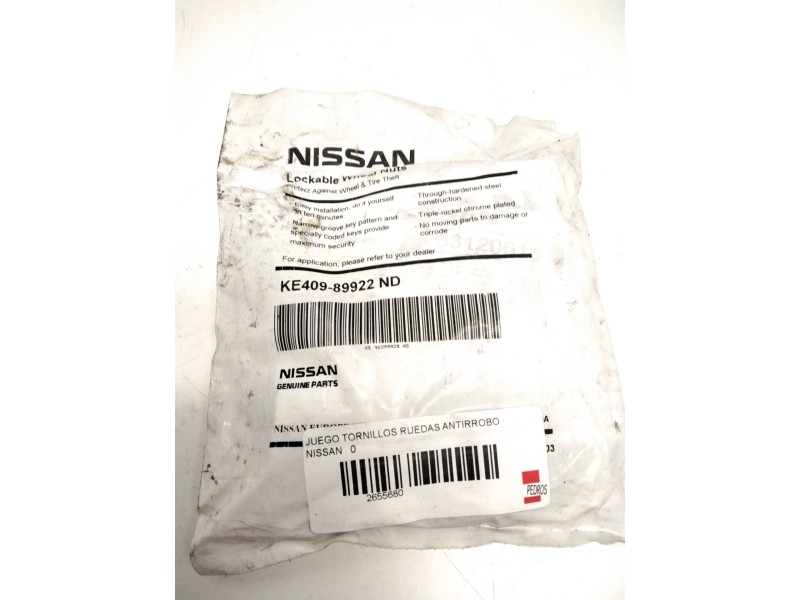Recambio de juego tornillos ruedas para nissan referencia OEM IAM KE40989922ND  
