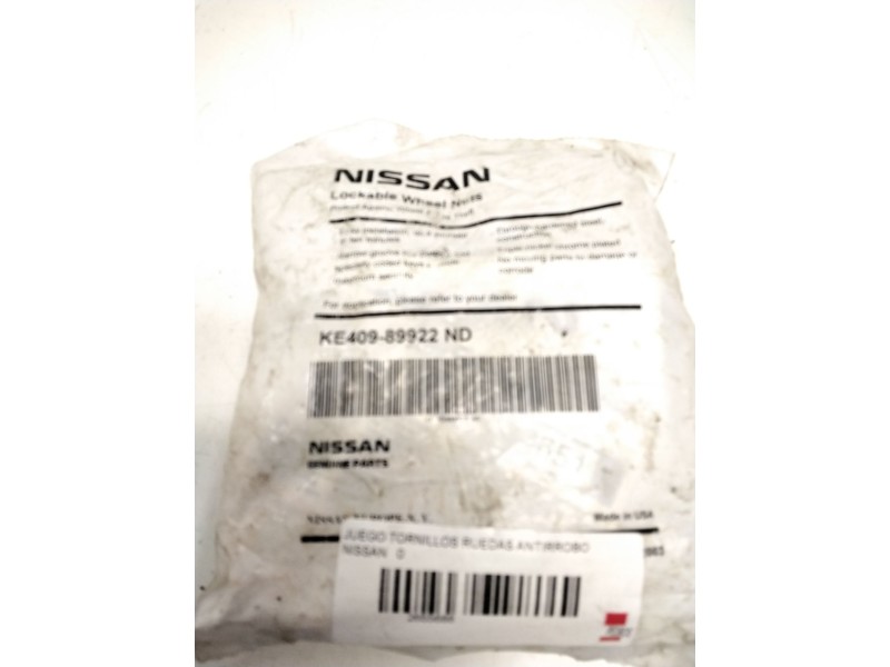 Recambio de juego tornillos ruedas para nissan referencia OEM IAM KE40989922ND  