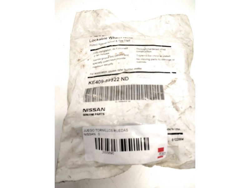 Recambio de juego tornillos ruedas para nissan referencia OEM IAM KE40989922ND  
