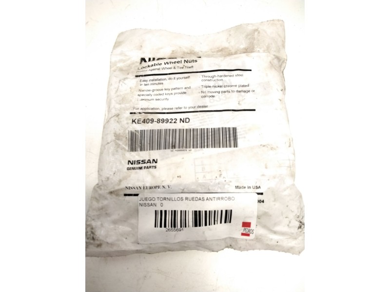 Recambio de juego tornillos ruedas para nissan referencia OEM IAM KE40989922ND  