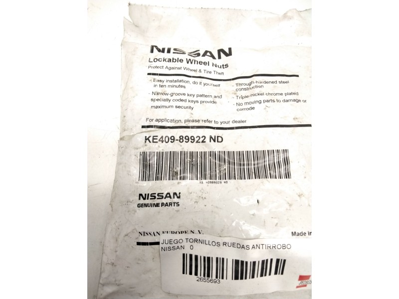 Recambio de juego tornillos ruedas para nissan referencia OEM IAM KE40989922ND  