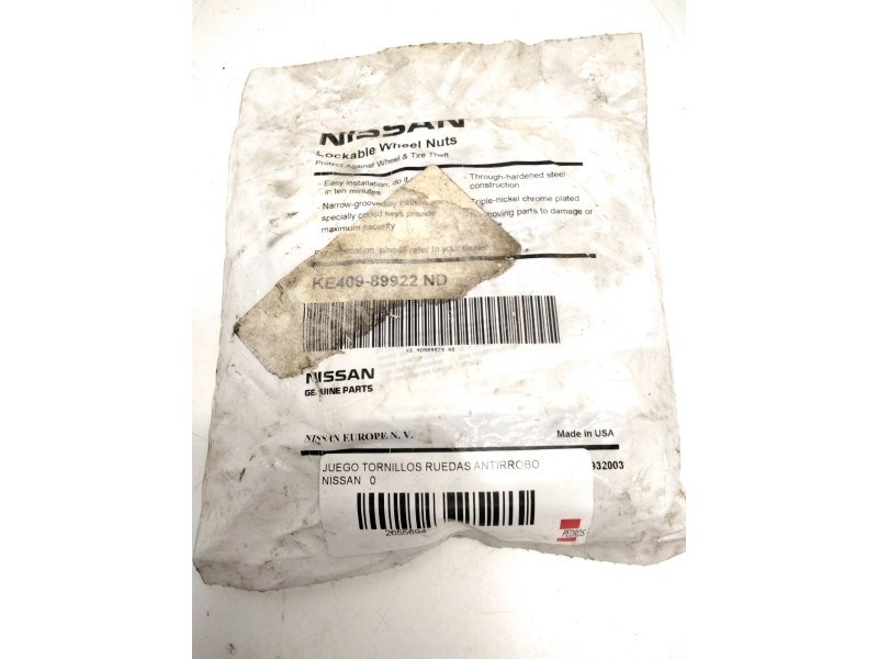 Recambio de juego tornillos ruedas para nissan referencia OEM IAM KE40989922ND  