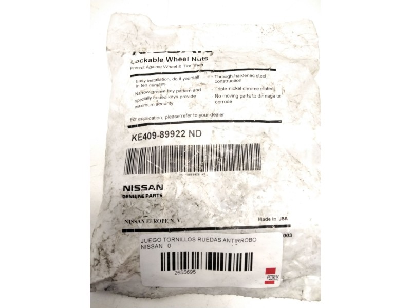 Recambio de juego tornillos ruedas para nissan referencia OEM IAM KE40989922ND  