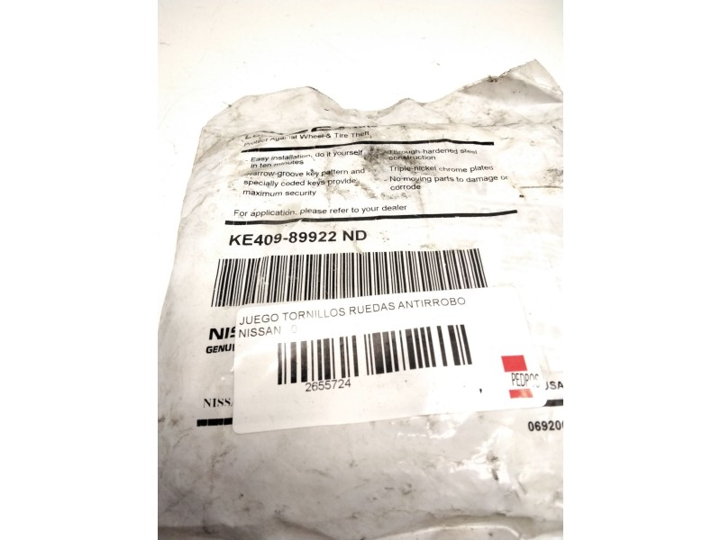 Recambio de juego tornillos ruedas para nissan referencia OEM IAM KE40989922ND  