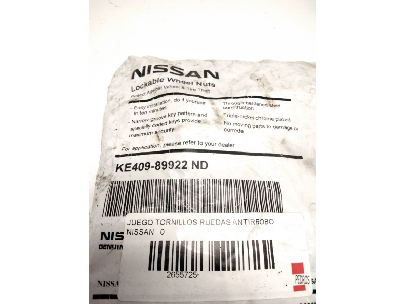 Recambio de juego tornillos ruedas para nissan referencia OEM IAM KE40989922ND  