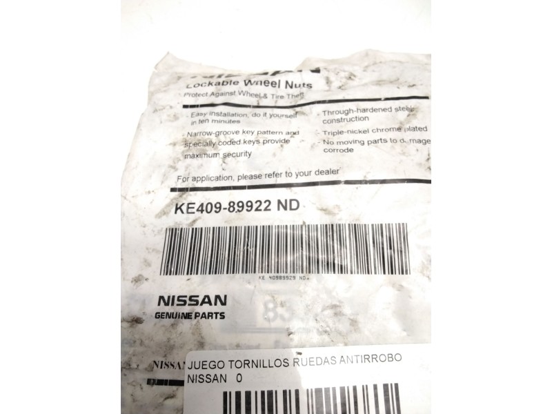 Recambio de juego tornillos ruedas para nissan referencia OEM IAM KE40989922ND  
