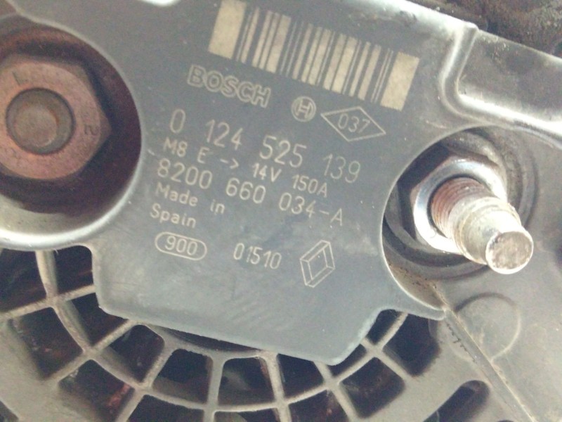 Recambio de alternador para renault kangoo 1.5 dci diesel cat referencia OEM IAM 8200660034A 0124525139 