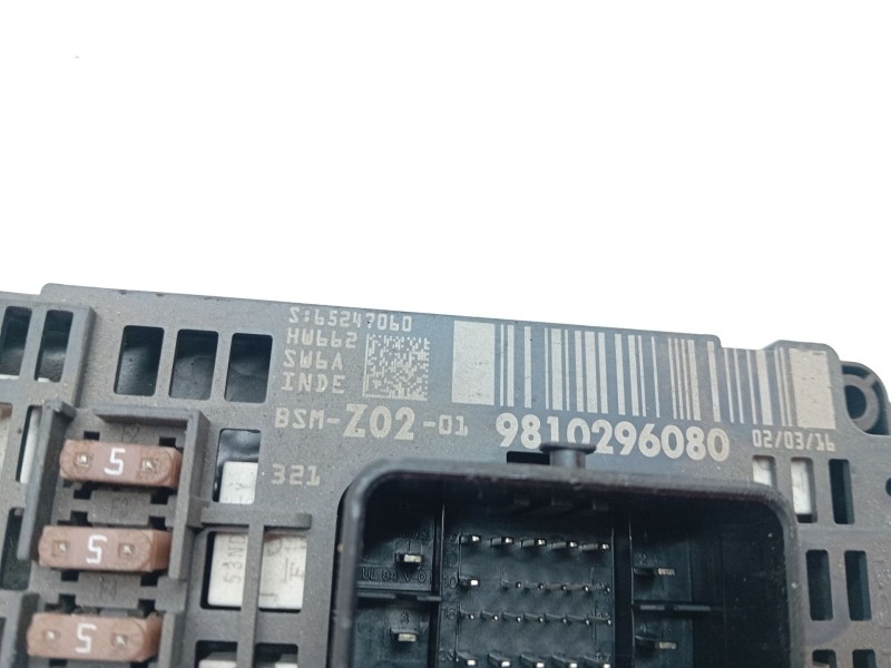 Recambio de caja fusibles para citroën c4 aircross 1.6 hdi 115 referencia OEM IAM 9810296080  