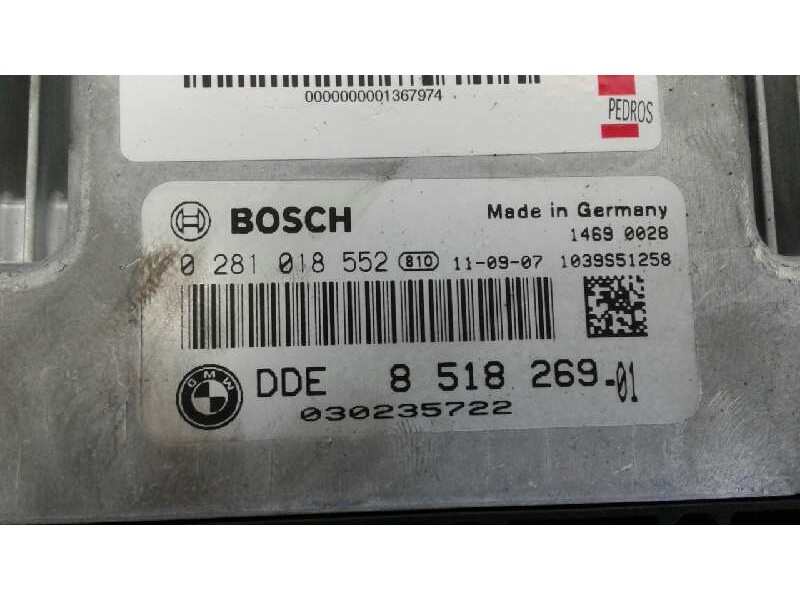 Recambio de centralita motor uce para bmw serie 3 touring (e91) 2.0 turbodiesel cat referencia OEM IAM 0281018552 030235722 DDE8