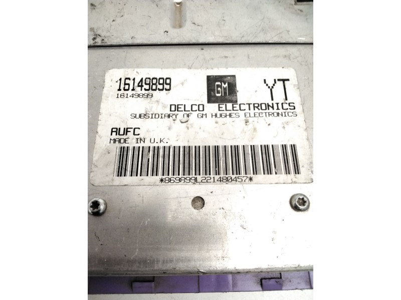 Recambio de centralita motor uce para opel astra g berlina 1.6 referencia OEM IAM 16149899 YT 