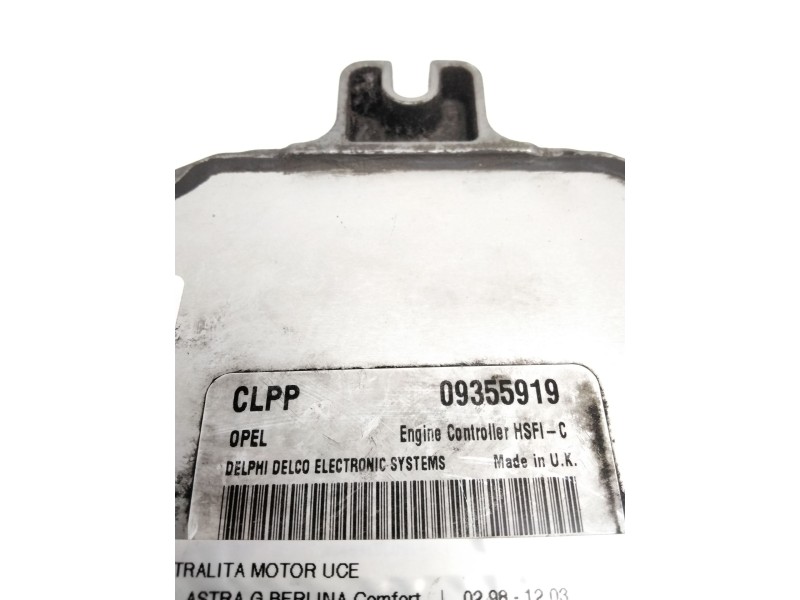 Recambio de centralita motor uce para opel astra g berlina comfort referencia OEM IAM 09366457  