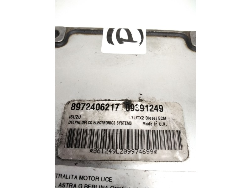 Recambio de centralita motor uce para opel astra g berlina comfort referencia OEM IAM 09391249EA 8972406217 D01008DLNF