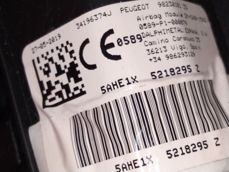 Recambio de kit airbag para peugeot 3008 ii suv (mc_, mr_, mj_, m4_) 1.5 bluehdi 130 referencia OEM IAM   