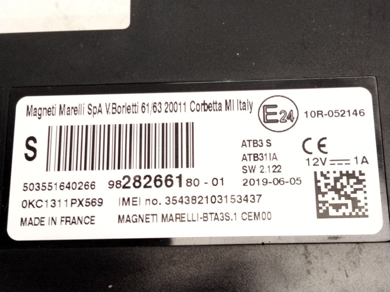 Recambio de modulo bluetoofh para peugeot 3008 ii suv (mc_, mr_, mj_, m4_) 1.5 bluehdi 130 referencia OEM IAM 9828266180  