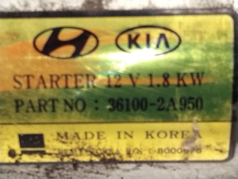 Recambio de motor arranque para hyundai i30 (pde, pd, pden) 1.6 crdi referencia OEM IAM 361002A950  