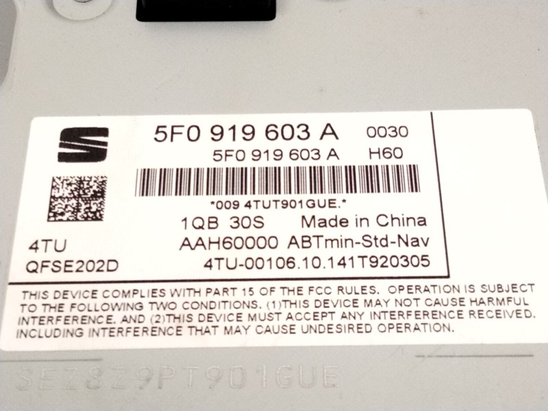 Recambio de sistema audio / radio cd para seat leon sc (5f5) 1.2 tsi referencia OEM IAM 5F0919603  