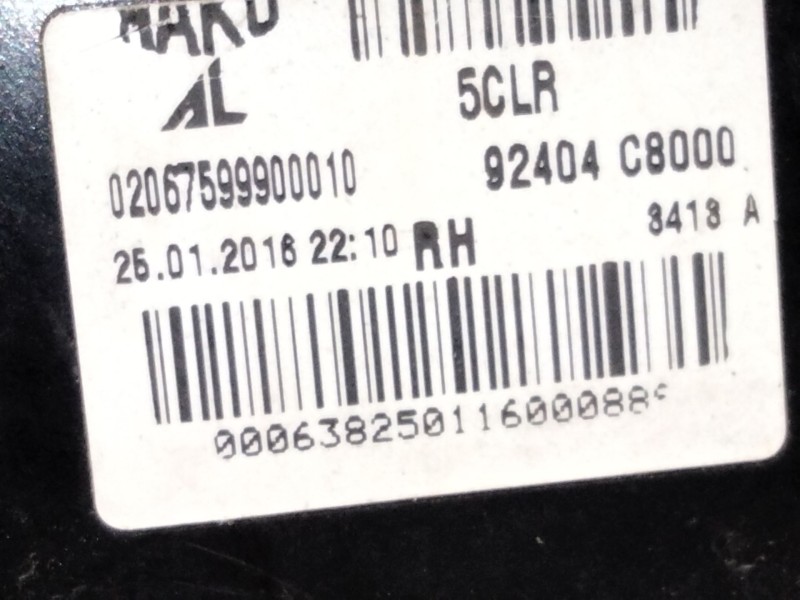 Recambio de piloto trasero izquierdo porton para hyundai i20 classic referencia OEM IAM 92404C8000  