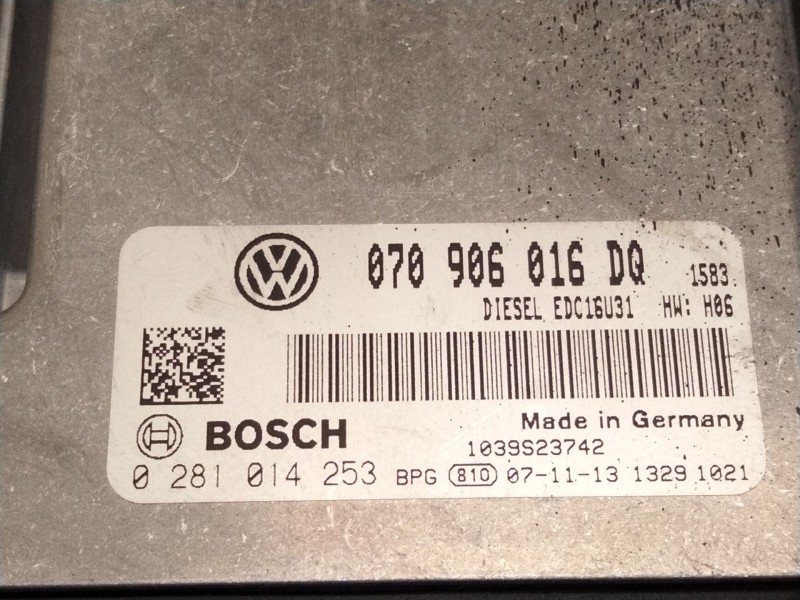 Recambio de centralita motor uce para volkswagen california t5 camper (7ec, 7ef, 7eg, 7hf, 7hc) 2.5 tdi 4motion referencia OEM I