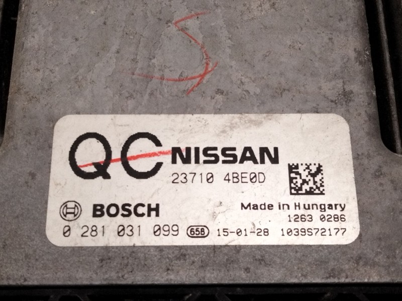 Recambio de centralita motor uce para nissan x-trail iii (t32_, t32r, t32rr) 1.6 dci (t32) referencia OEM IAM 237104BE0D 0281031