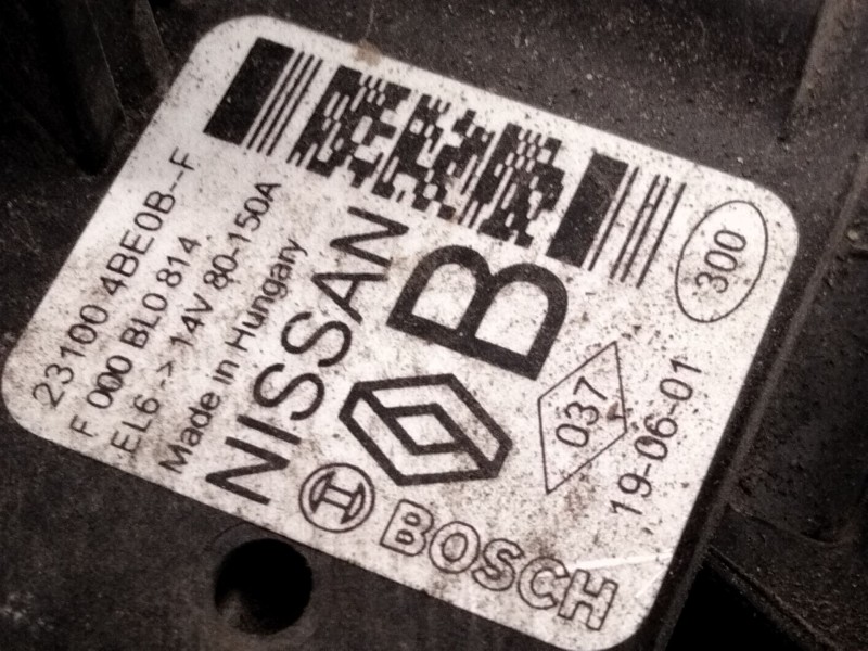 Recambio de alternador para nissan x-trail iii (t32_, t32r, t32rr) 1.6 dci (t32) referencia OEM IAM 231004BE0B  