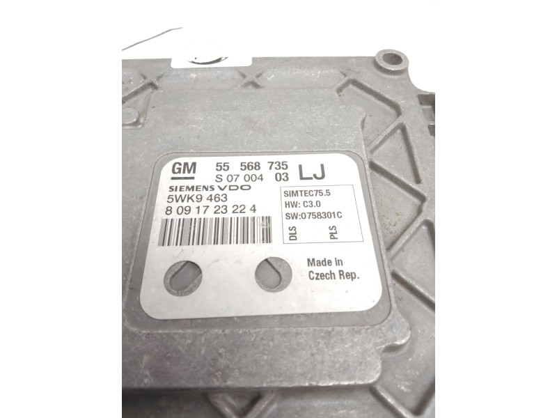 Recambio de centralita motor uce para opel astra gtc 1.6 16v cat referencia OEM IAM 55568735 5WK9463 8091723224