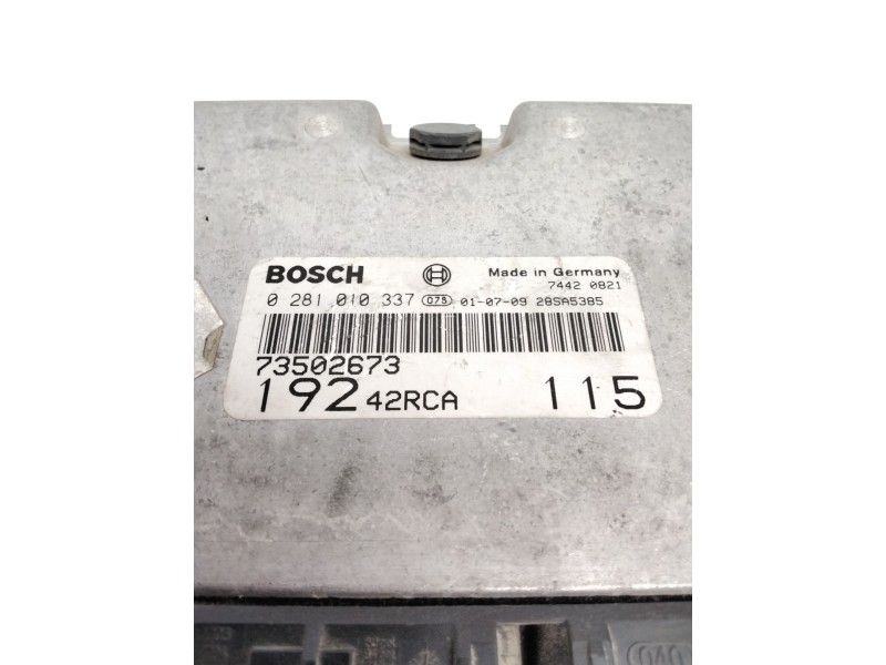 Recambio de centralita motor uce para fiat stilo (192) 1.9 jtd cat referencia OEM IAM 0281010337 73502673 19242RCA