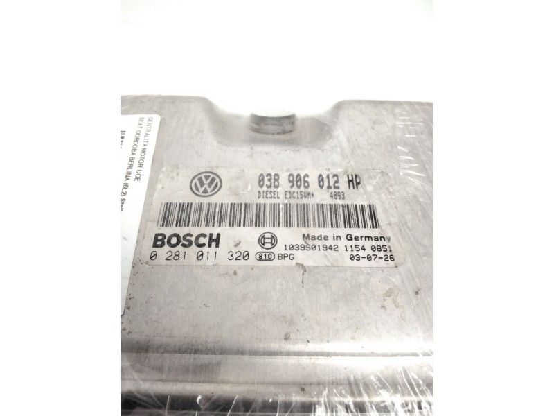 Recambio de centralita motor uce para seat cordoba berlina (6l2) stella referencia OEM IAM 038906012HP 0281011320 1039S01942