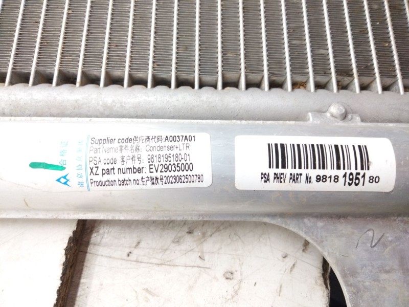 Recambio de condensador / radiador aire acondicionado para citroën c5 aircross (a_) 1.6 thp 150 (a45gxj) referencia OEM IAM 9818