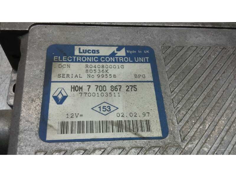 Recambio de centralita motor uce para renault megane i classic (la0) 1.9 turbodiesel referencia OEM IAM 7700867275 7700103511 R0