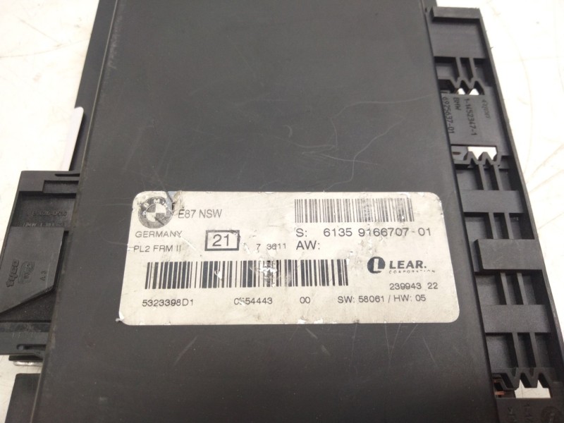 Recambio de centralita comfort para bmw serie 1 berlina (e81/e87) 118d referencia OEM IAM 96670701 6135916670701 