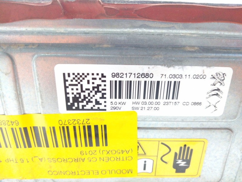 Recambio de modulo electronico para citroën c5 aircross (a_) 1.6 thp 150 (a45gxj) referencia OEM IAM 9821712680  