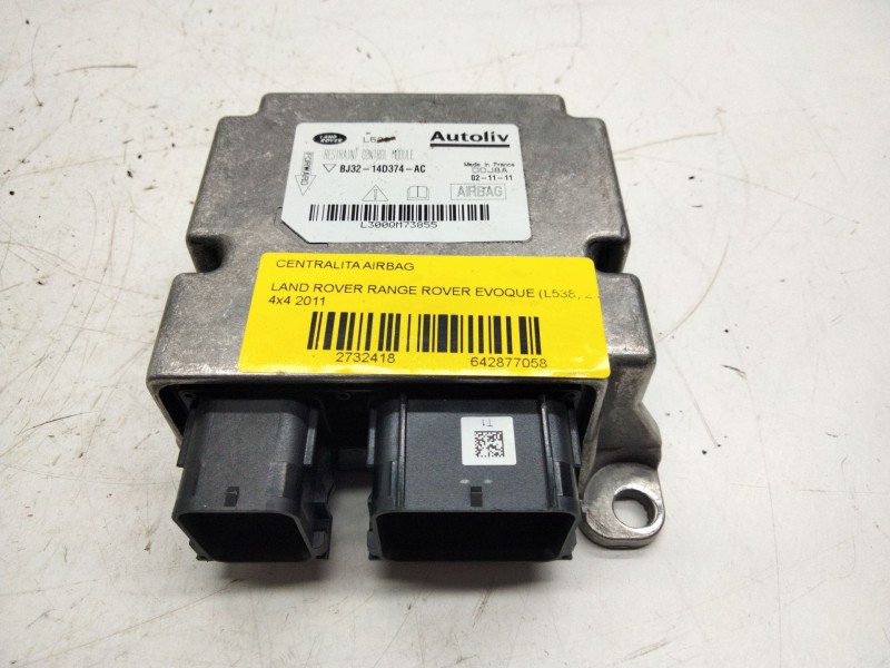 Recambio de centralita airbag para land rover range rover evoque (l538) 2.0 4x4 referencia OEM IAM BJ3214D374  