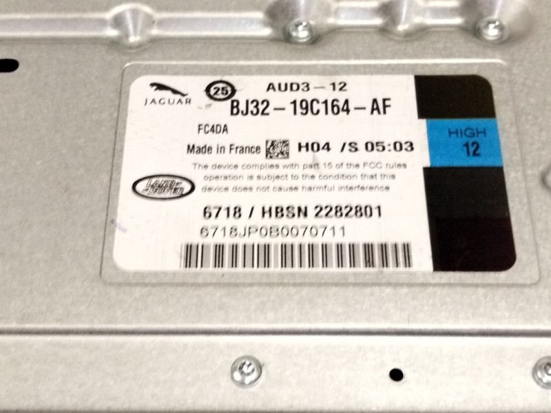 Recambio de amplificador de sonido para land rover range rover evoque (l538) 2.0 4x4 referencia OEM IAM BJ3219C164  