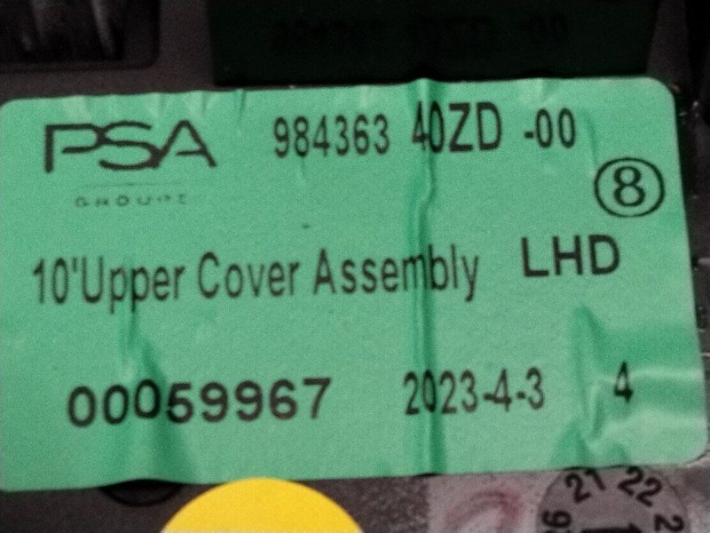 Recambio de pantalla multifuncion para citroën c5 aircross (a_) 1.6 thp 150 (a45gxj) referencia OEM IAM 98436340  