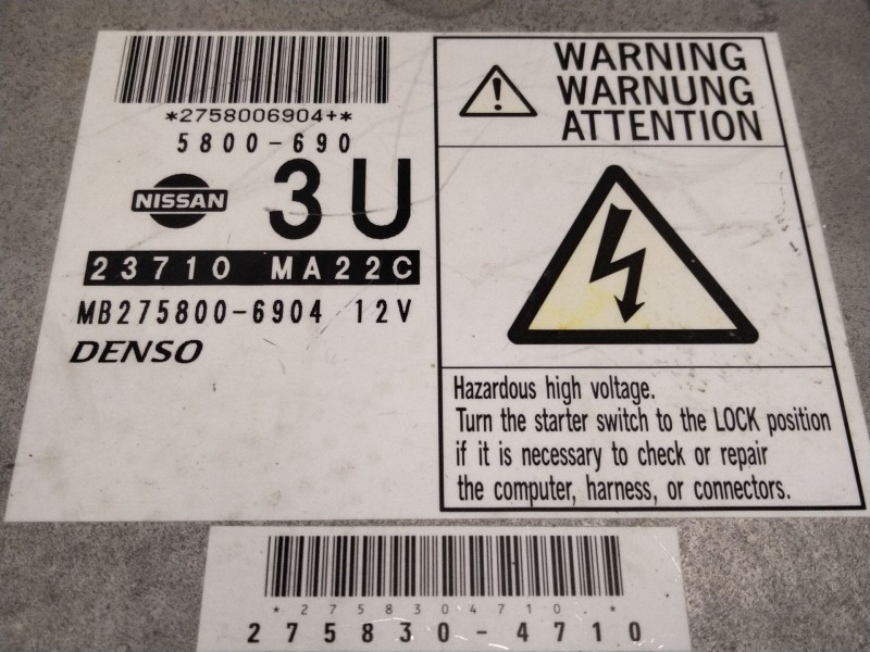 Recambio de centralita motor uce para nissan cabstar (f24m, f24w) 35.13 dci, 45.13 dci 2.5 (f24m) referencia OEM IAM 23710MA22C 