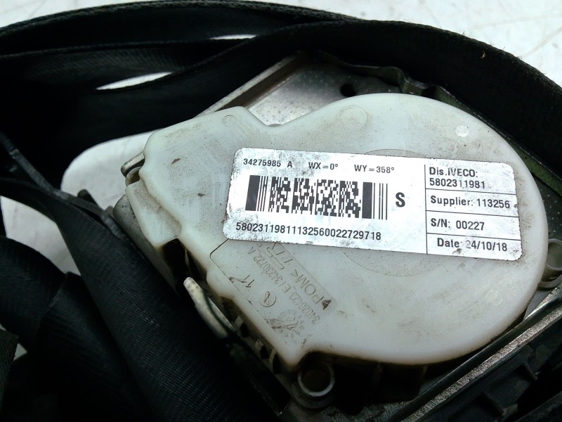 Recambio de cinturon seguridad delantero izquierdo para iveco daily vi furgoneta 33s11, 35s11, 35c11 referencia OEM IAM   